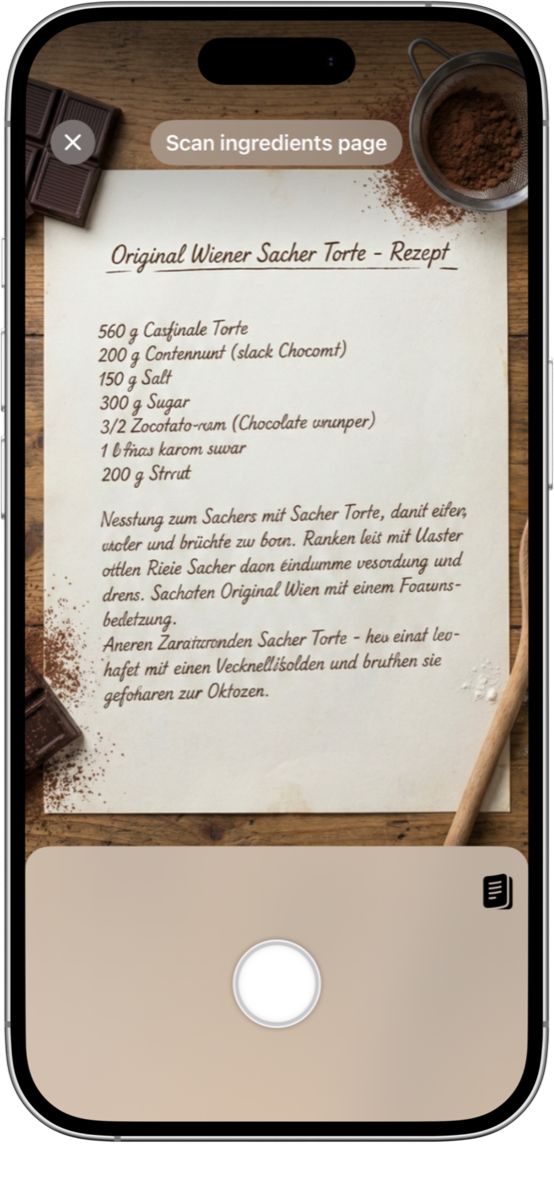 Carbetic Recipe Scan